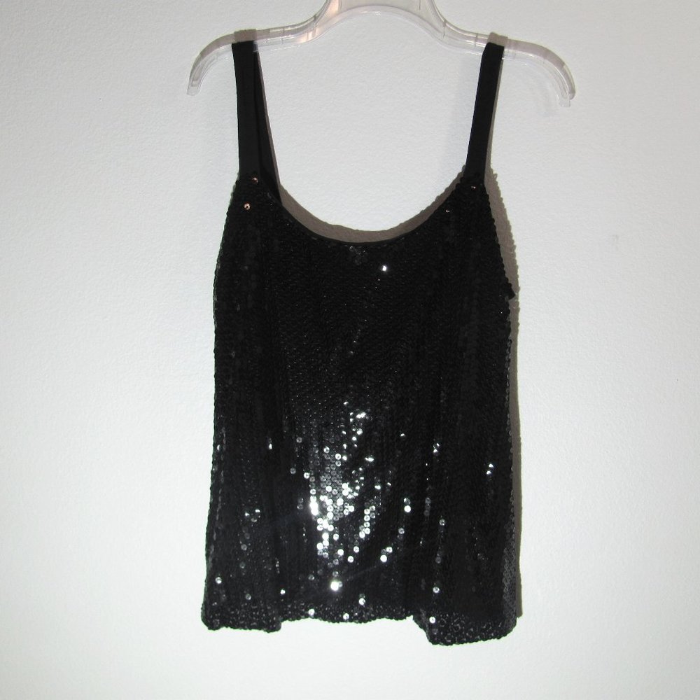 Apt. 9 Tank Top Black Sequins